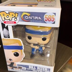 Funko Pop Games Contra Bill Rizer Blue and Yellow Figure